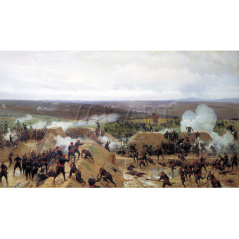 РЕПРОДУКЦИИ НА КАРТИНИ Превземането на Гривишкия редут близо до Плевен (1885)